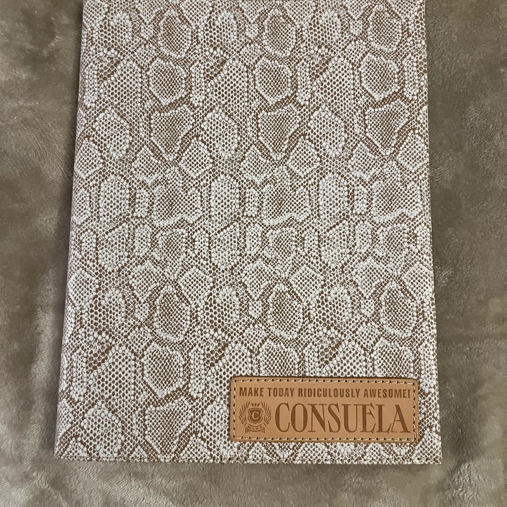 Consuela Tan and Cream Snakeskin Pattern Accessory